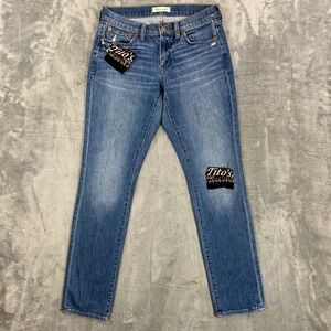 Madewell The Slim Boyjean Jeans Womens Size 24 Blue Titos Patched Jeans‎